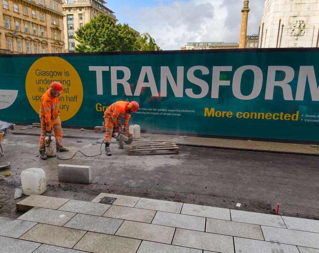 Technician conducting concrete cutting in London